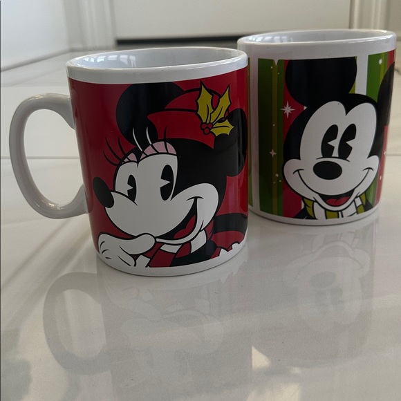 Disney Galerie Other - Disney Mickey & Minnie Mouse Christmas Coffee/Soup Mugs Set of 2